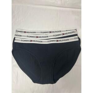 Tommy Hilfiger 3 Pairs Blue Hipster Panty Sz L